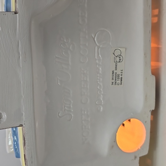 Vintage 1988 Snow Village North Creek Cottage Illuiminated Tested Figurine - Picture 14 of 15